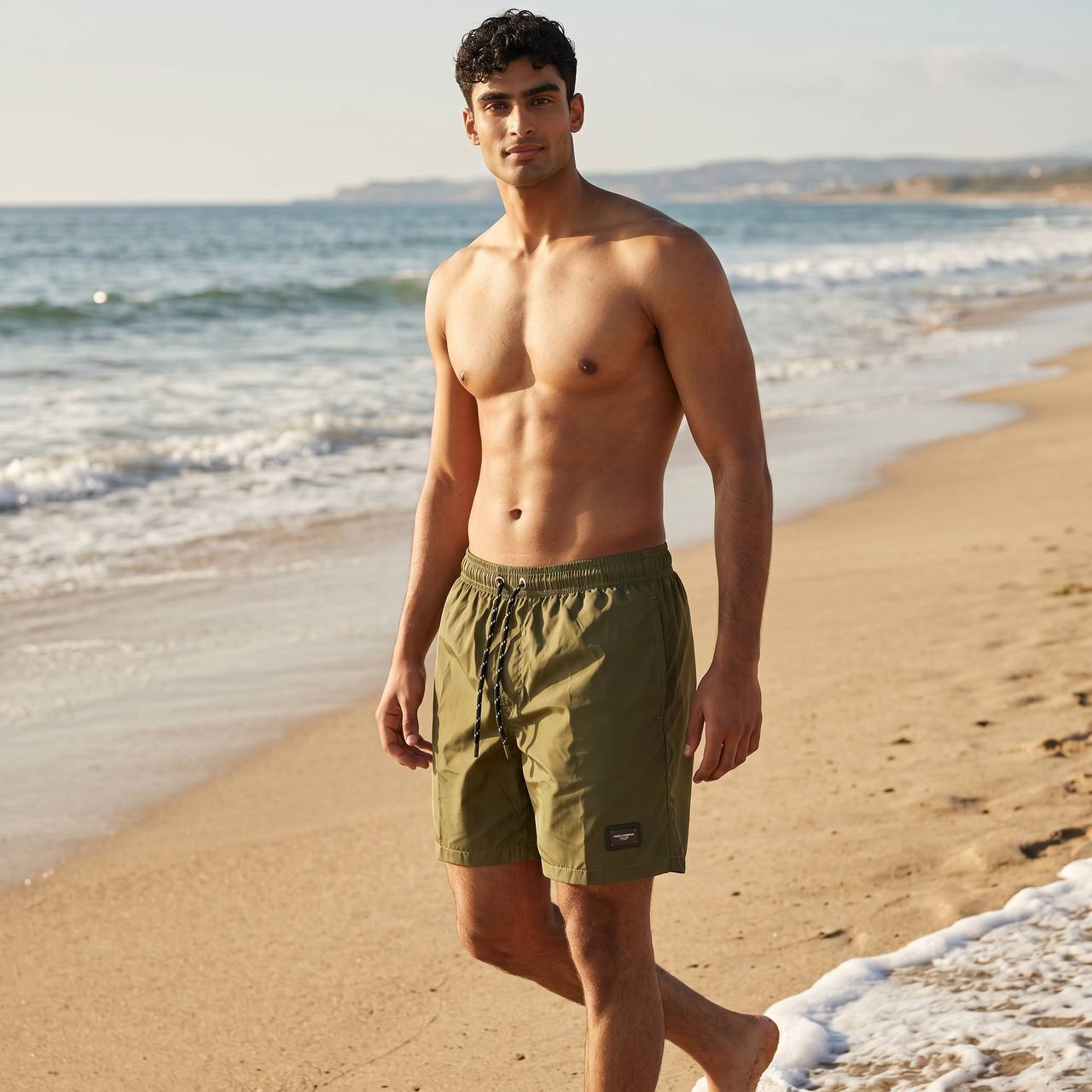 Dolce & Gabbana Olive Swim Shorts – Military Tone Luxury Fit 🌊🫒 - MASTERPIECE