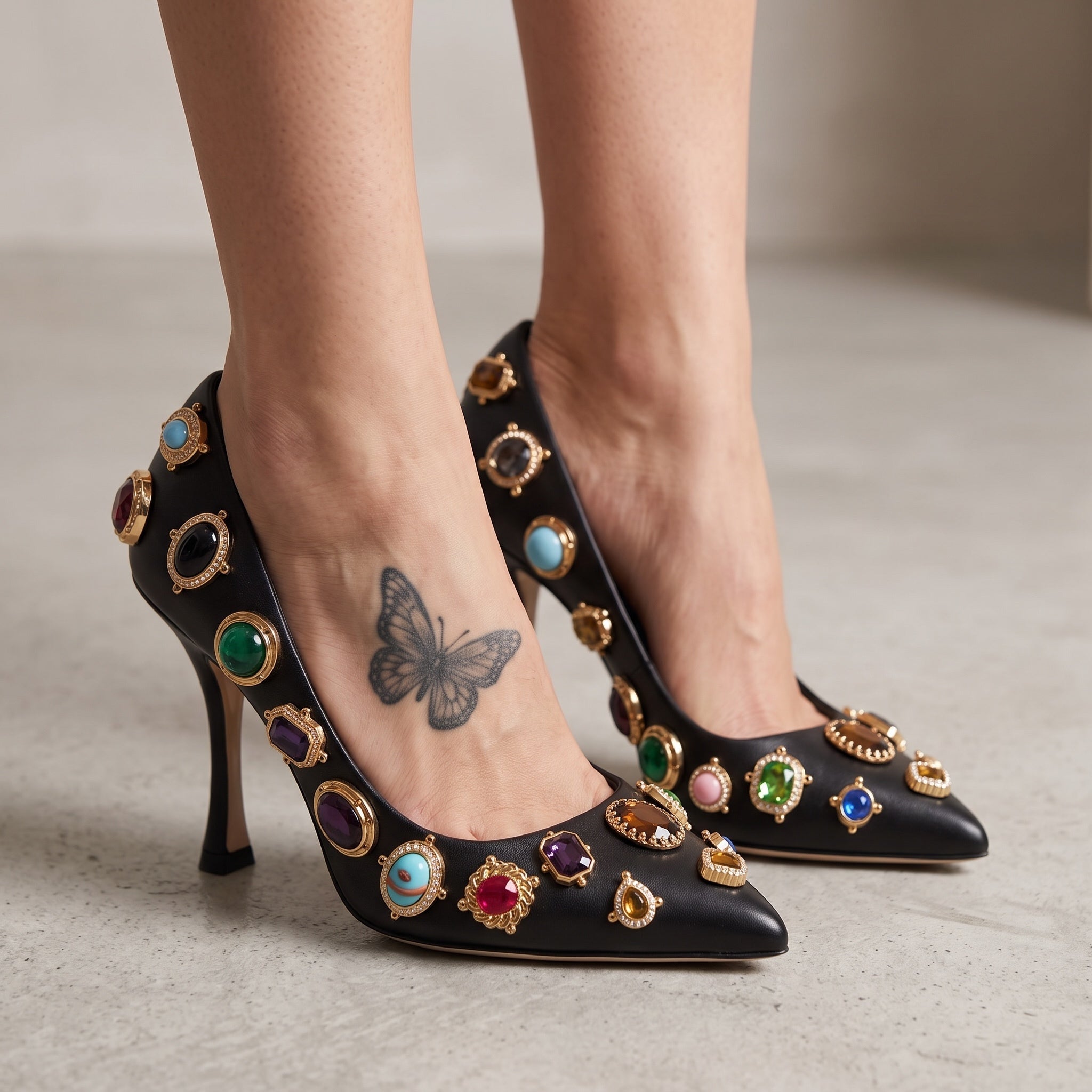 Dolce & Gabbana Pumps – Black Jeweled 👠💎 - MASTERPIECE