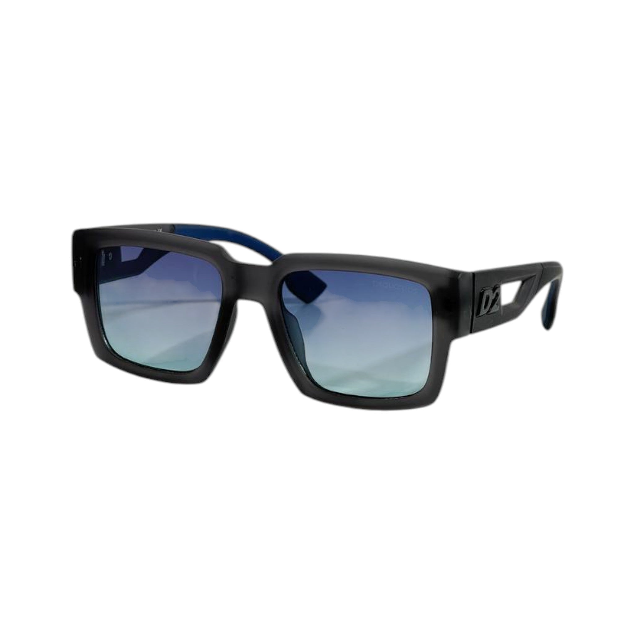 Dsquared2 Square Sunglasses – Matte Black Blue Gradient 🕶️💙 - MASTERPIECE