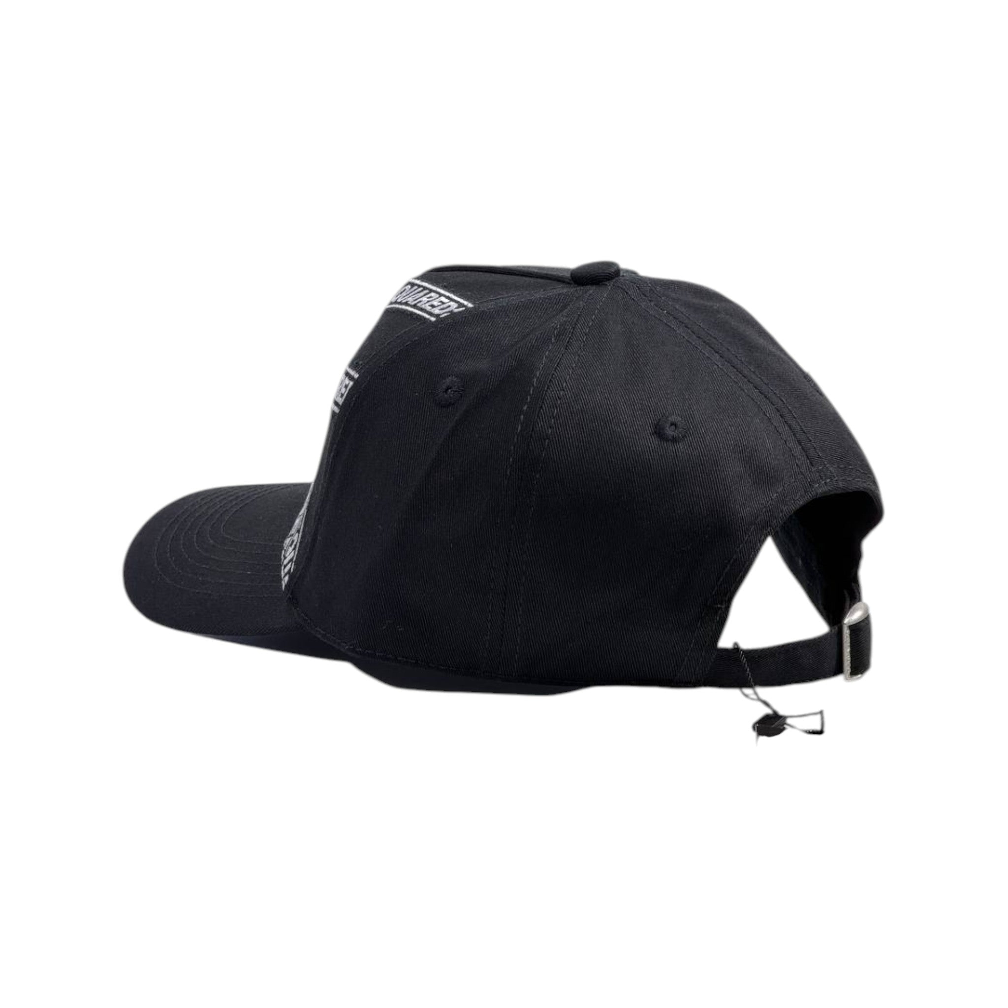 🖤 Dsquared2 Tape Logo Black Cap | Luxury Streetwear Hat 🧢 - MASTERPIECE