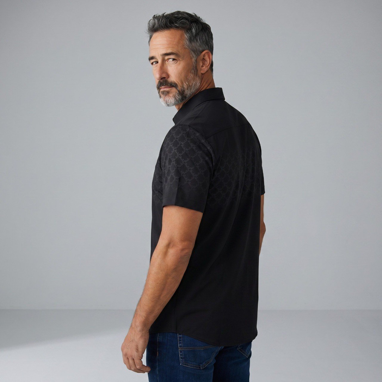 🖤 Dunhill Signature Black Short Sleeve Shirt – Modern British Luxury - MASTERPIECE