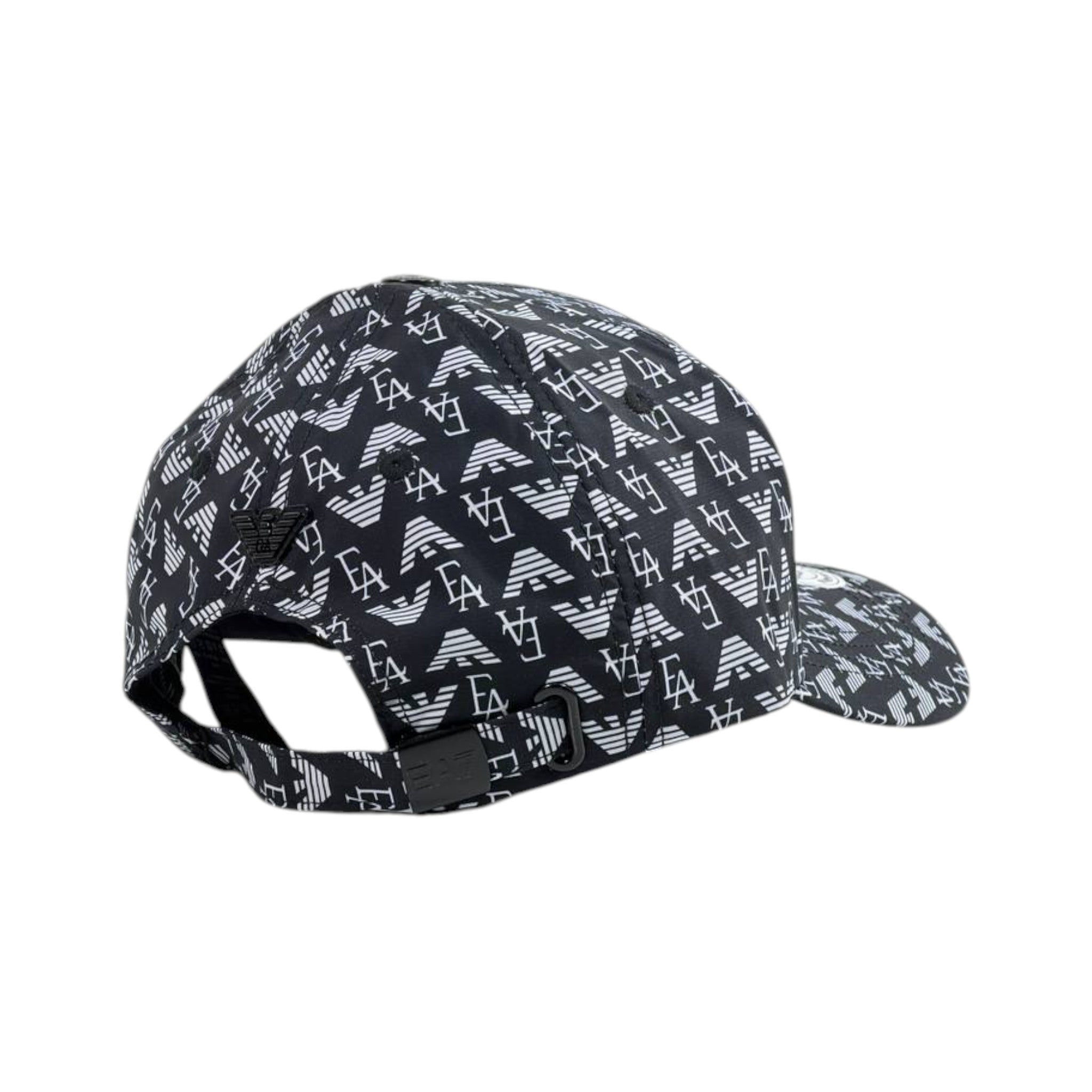 🧢 EA Monogram Black Cap | All - Over Logo Streetwear 🔥 - MASTERPIECE