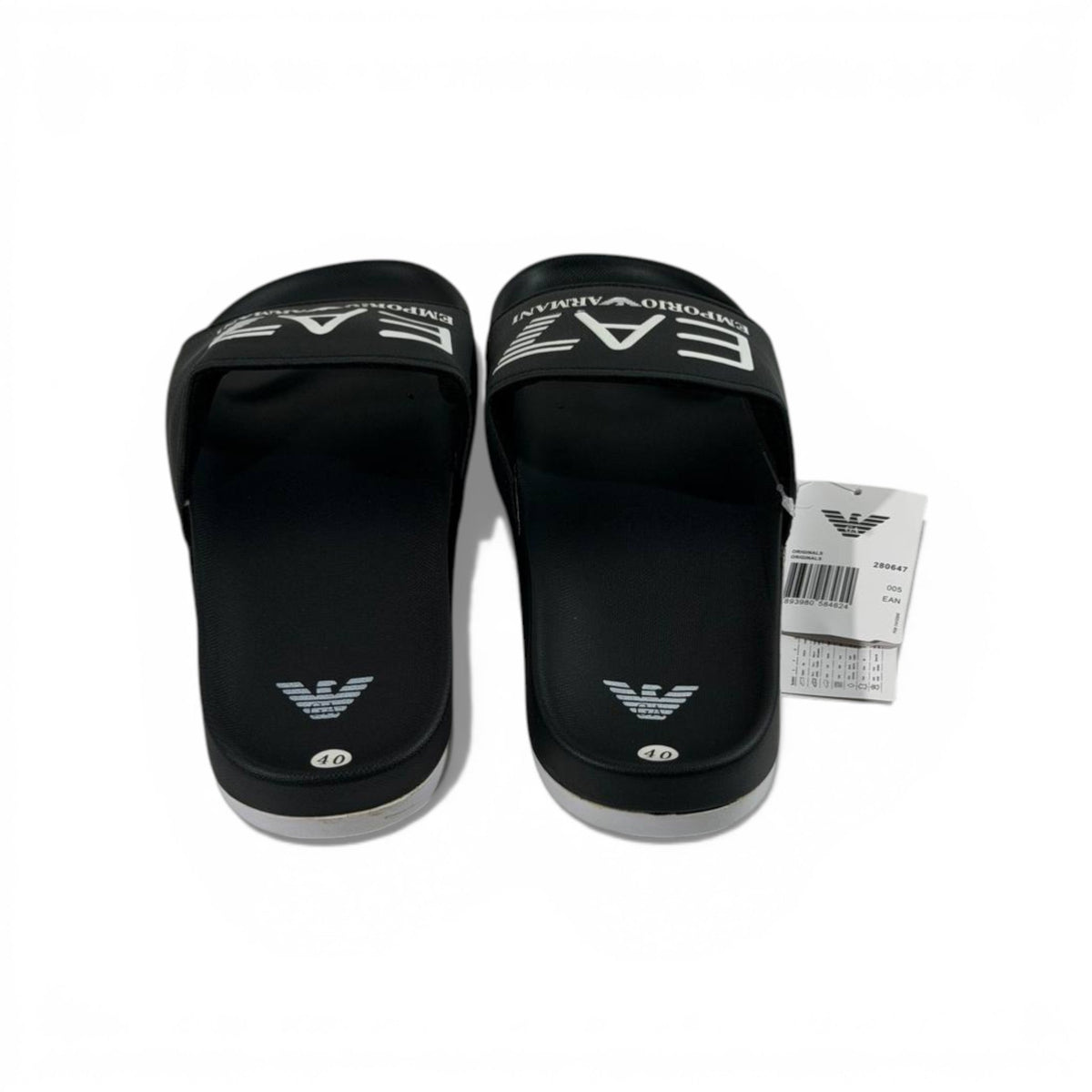 🖤 EA7 Emporio Armani Slides – Black Signature Edition ✨ - MASTERPIECE