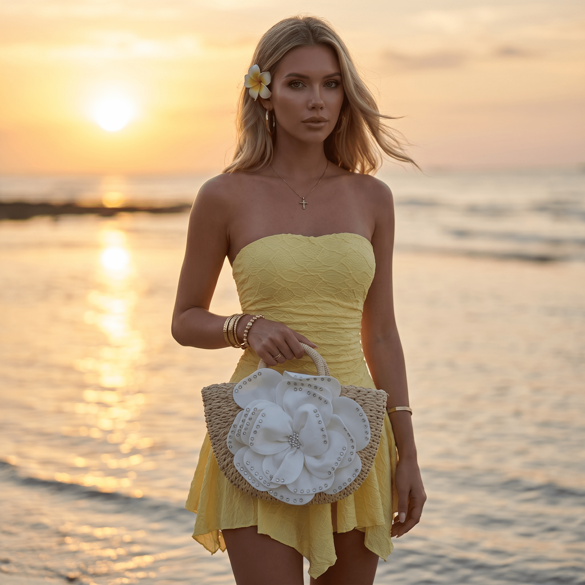 🌸 Elegant Straw Floral Handbag | Luxury Summer Beach Tote Bag ✨ - MASTERPIECE