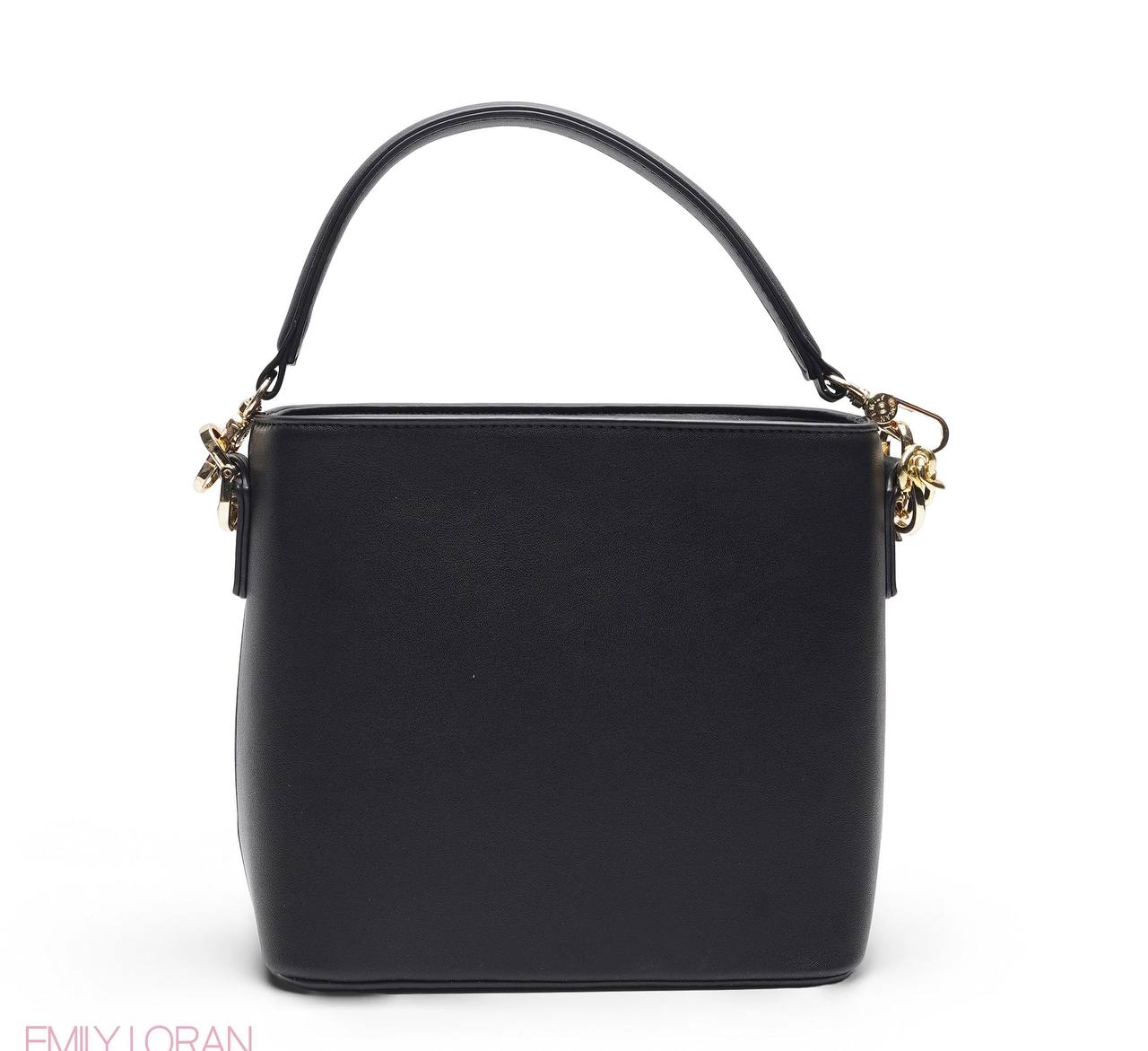 👜 EMILY LORAN Black Floral Bucket Bag | Elegant Luxury Handbag ✨ - MASTERPIECE