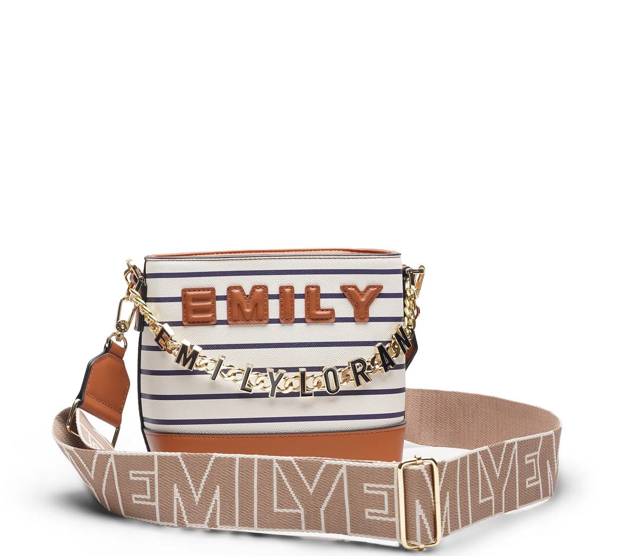 👜 EMILY LORAN Striped Bucket Bag | Chic Luxury Statement Handbag ✨ - MASTERPIECE