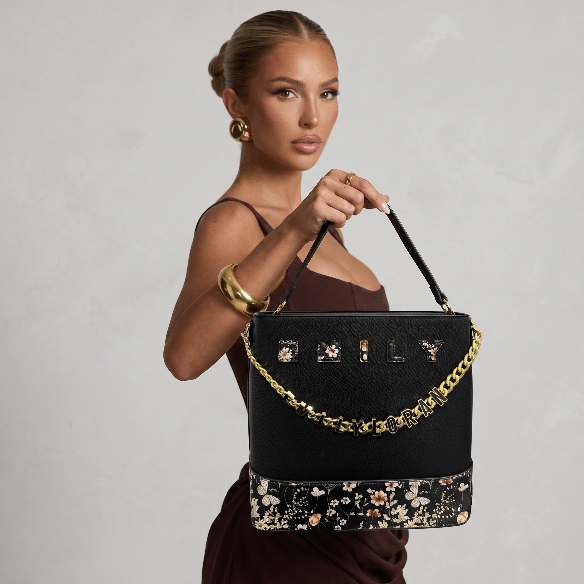 Emily Noir Blossom Tote 🖤🌸✨ - MASTERPIECE