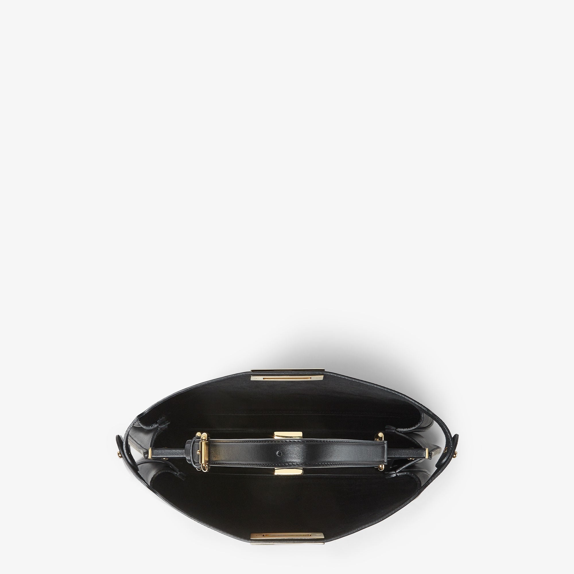 🖤 Fendi Peekaboo Black Leather Bag | Luxury Gold Chain Shoulder Handbag ✨ - MASTERPIECE
