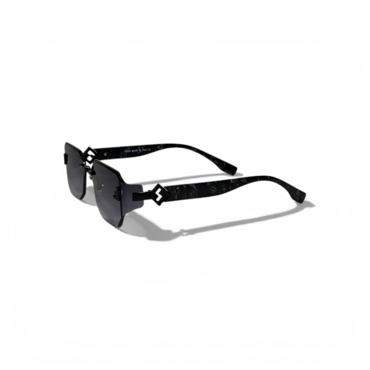 Fendi Rimless Square Sunglasses — Black - MASTERPIECE