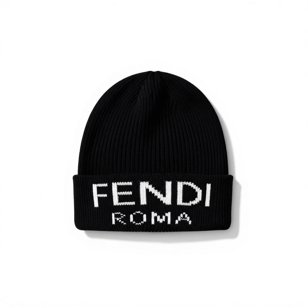 Fendi Roma Beanie — Black - MASTERPIECE