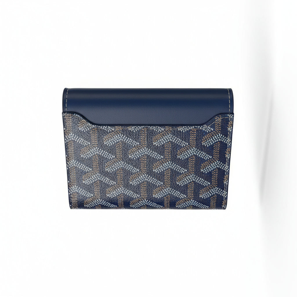 Goyard Navy Snap Card Wallet – Compact Luxury Edition 💙✨