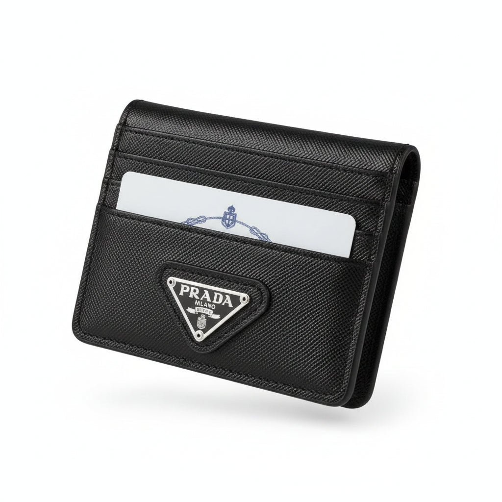 Prada Milano Black Saffiano Card Holder š¤āØ Luxury Slim Wallet