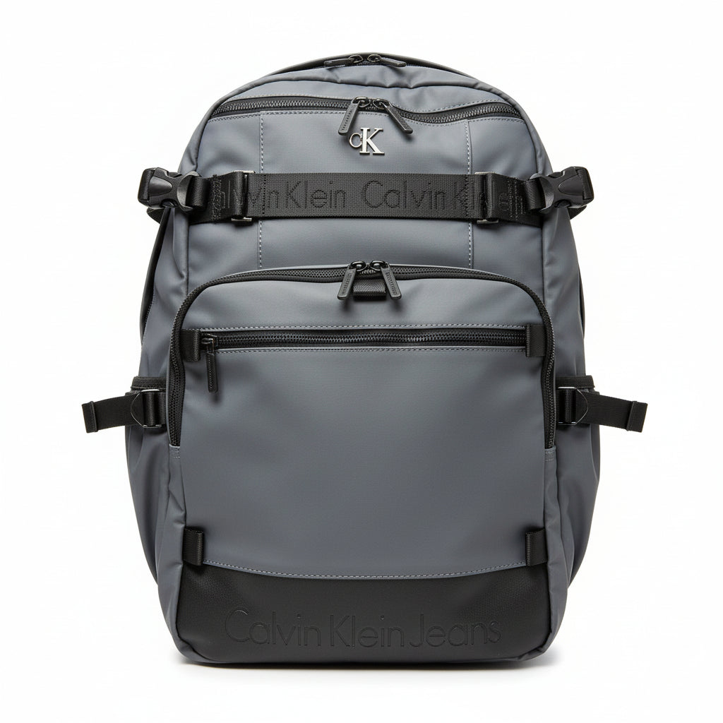 Calvin Klein Jeans Grey Backpack – Urban Utility with Signature Style 🎒🖤