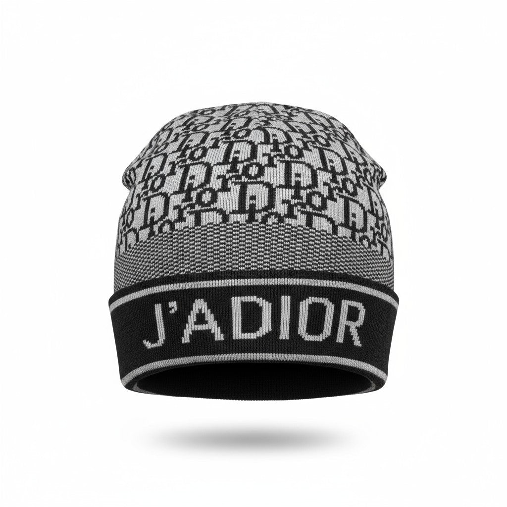 Dior “J’ADIOR” Monogram Beanie | Christian Dior Knit Logo Hat