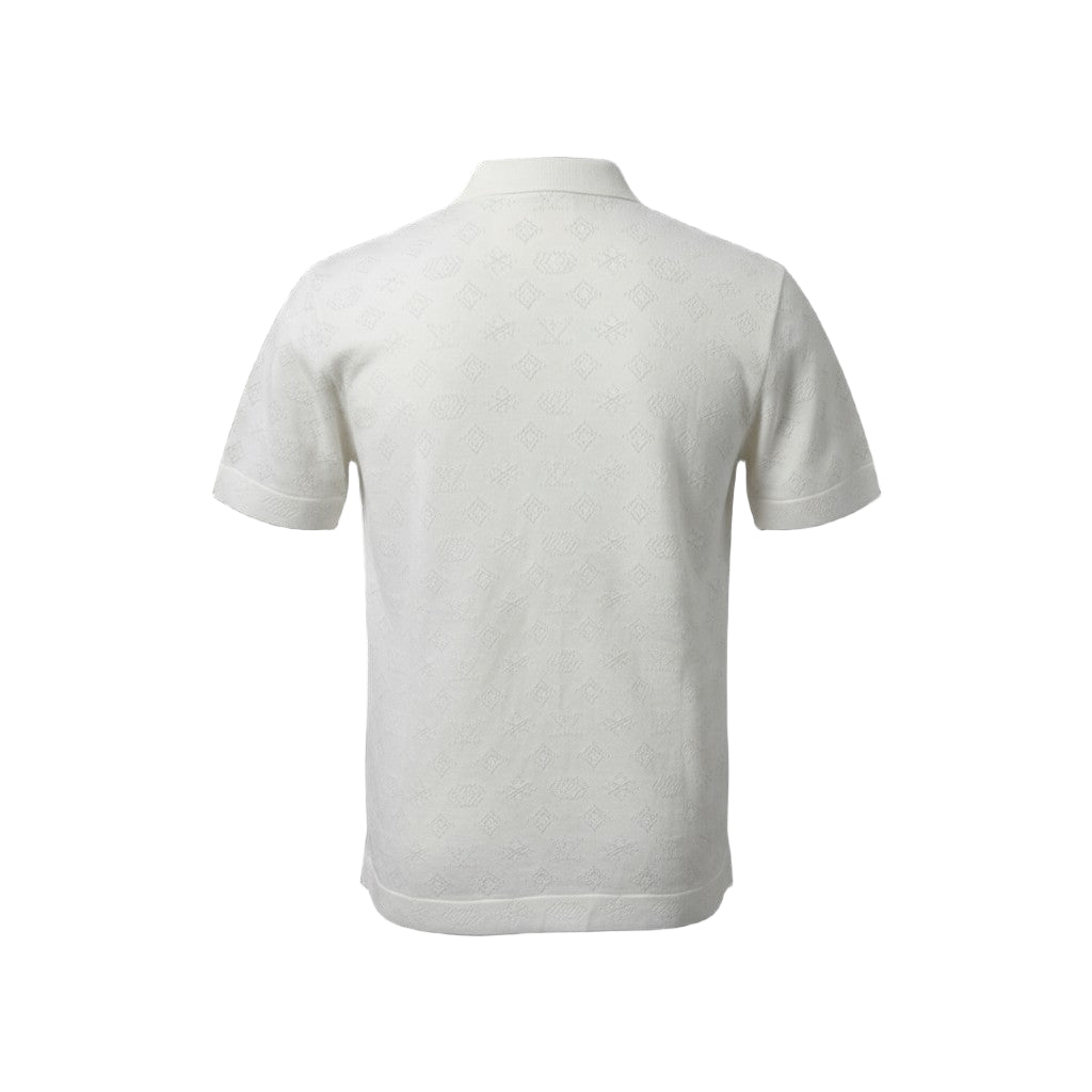 🤍 Louis Vuitton Monogram Knit Shirt – Elegant Texture, Timeless Style ✨