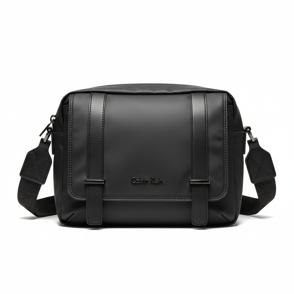 Calvin Klein Classic Black Messenger Crossbody Bag – Clean & Timeless 🖤👜