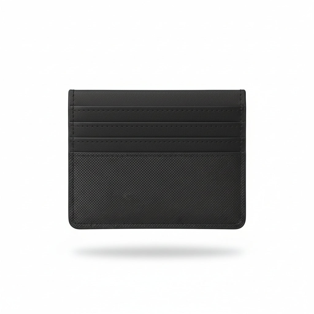 Giorgio Armani Eagle Slim Card Holder – Black Textured Luxury Wallet 🖤🦅
