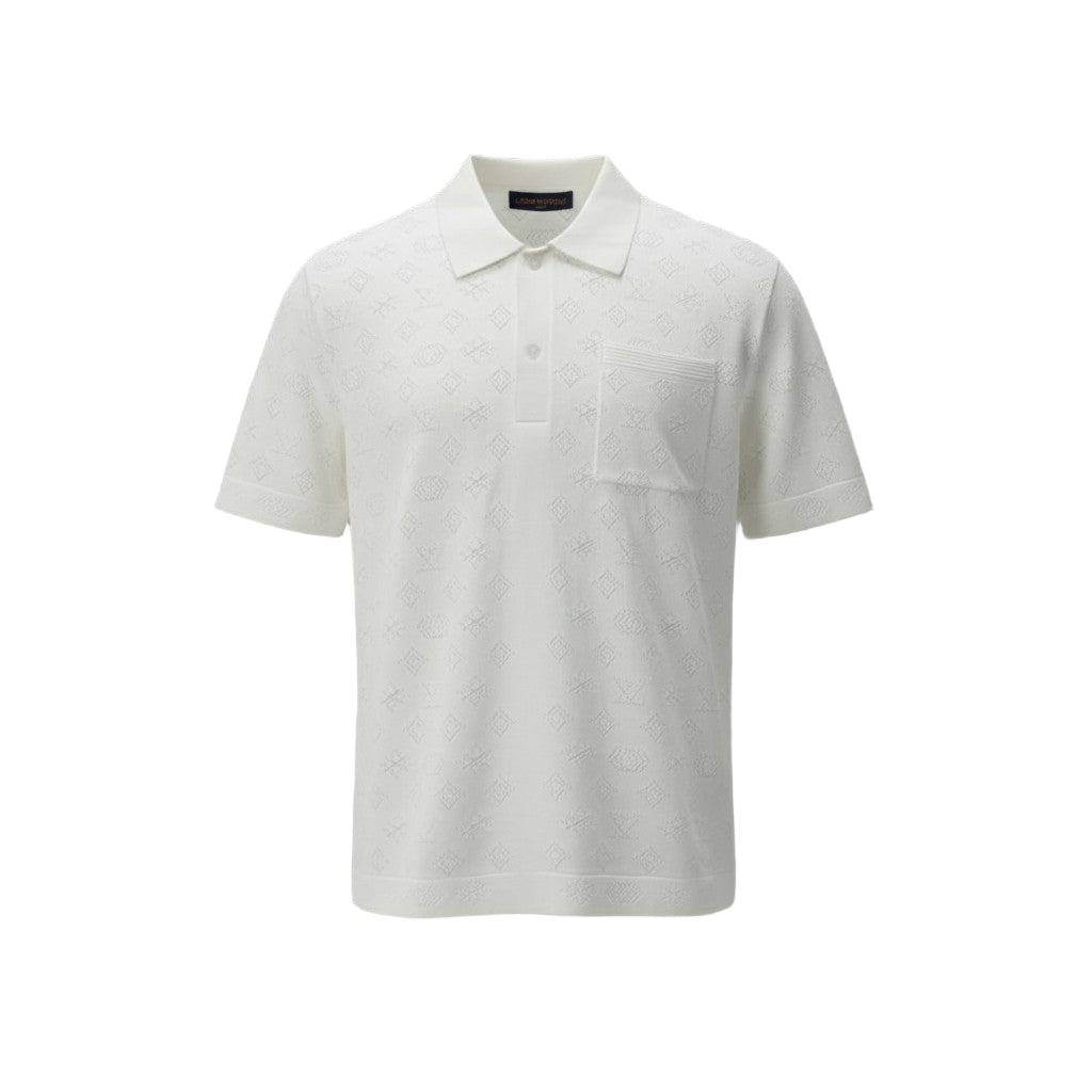 🤍 Louis Vuitton Monogram Knit Shirt – Elegant Texture, Timeless Style ✨