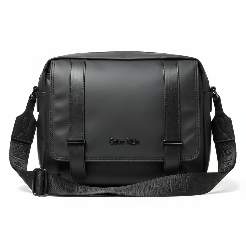 Calvin Klein Classic Black Messenger Crossbody Bag – Clean & Timeless 🖤👜