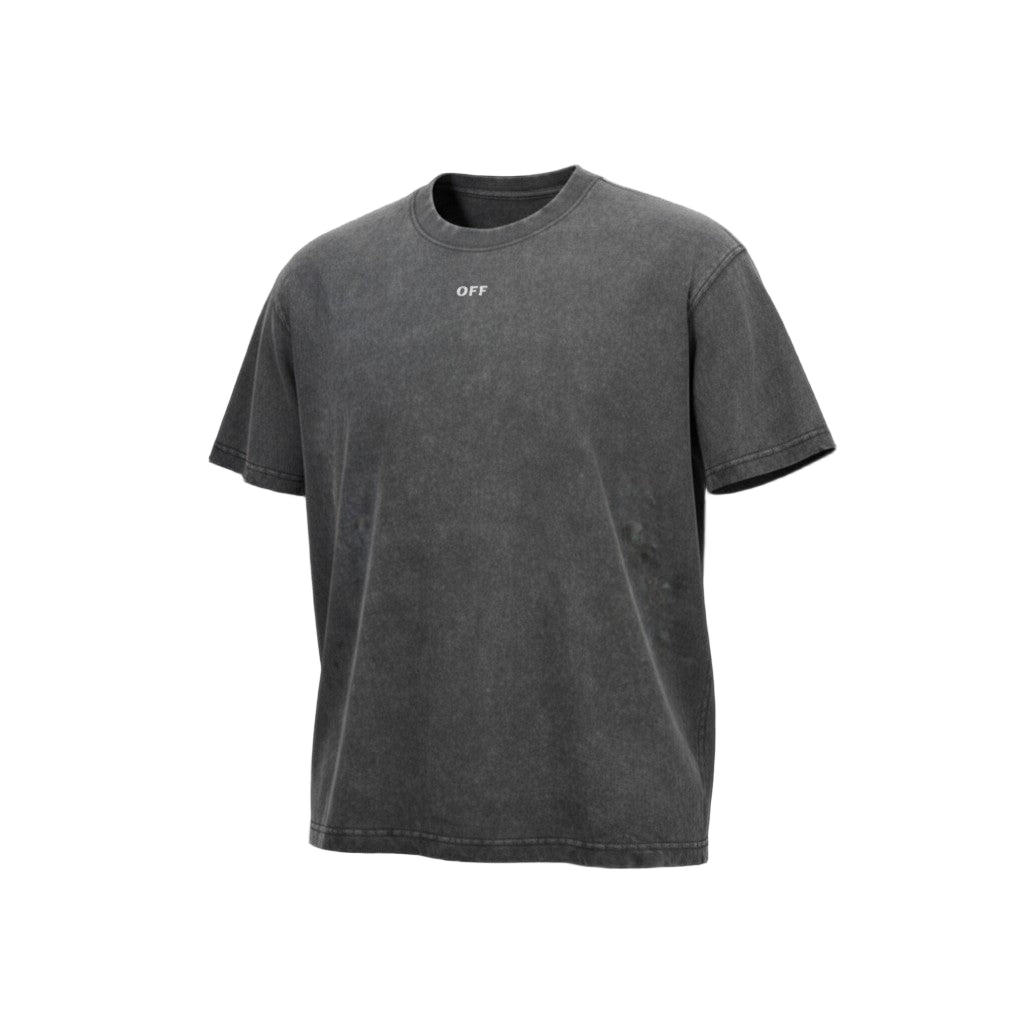 🔥 Off-White “Seeing Things” Arrow Tee – Washed Black 🎨🖤