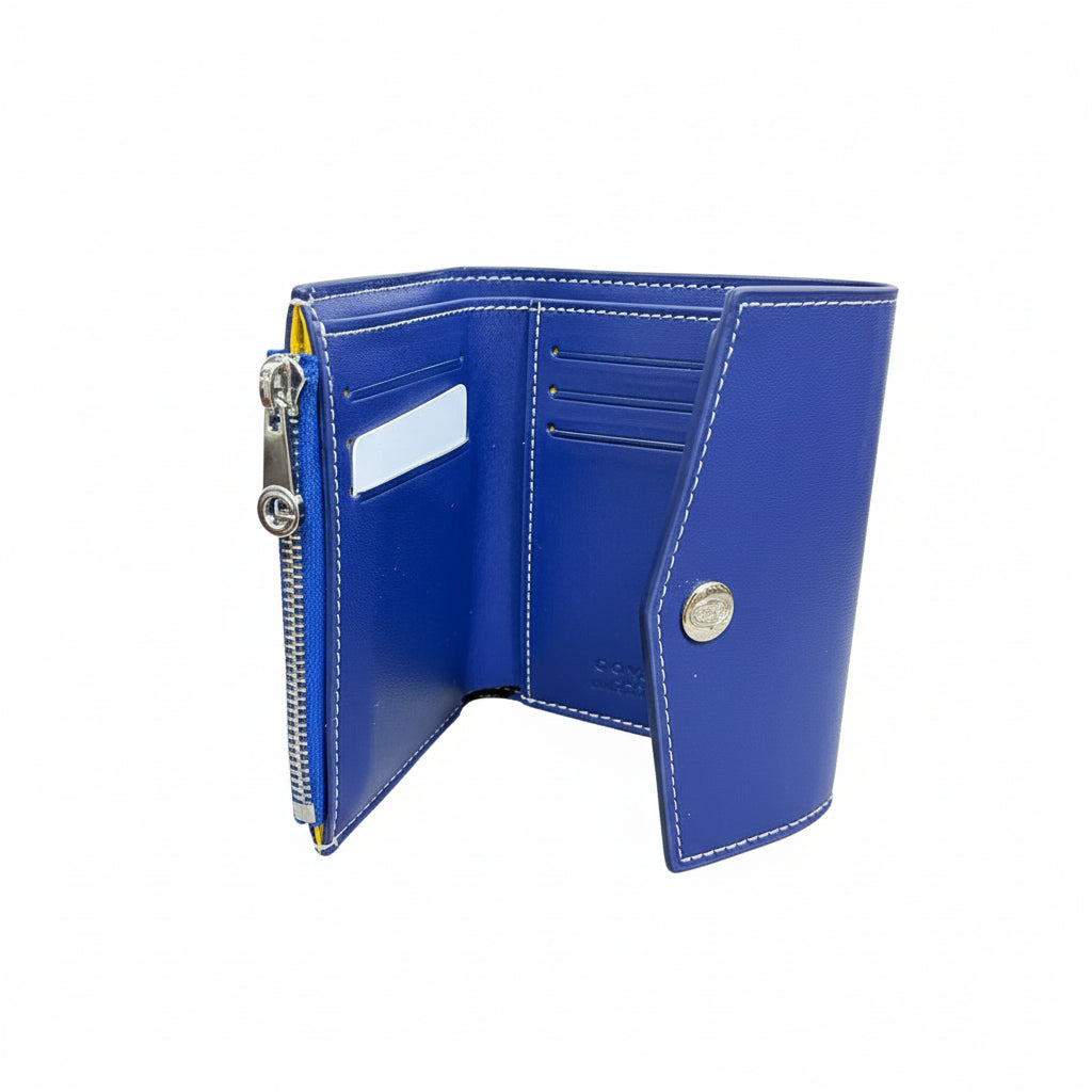 Goyard Navy Snap Card Wallet – Compact Luxury Edition 💙✨