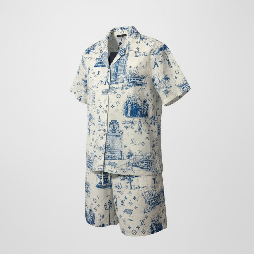 💙 Louis Vuitton Toile de Jouy Set – Parisian Art Meets Summer Vibes 🏛️
