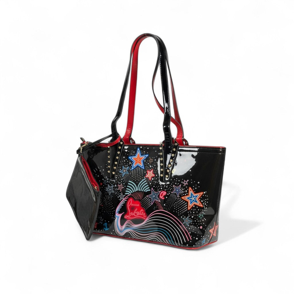 🌈 Christian Louboutin-Inspired “Starburst” Patent Tote 🌈