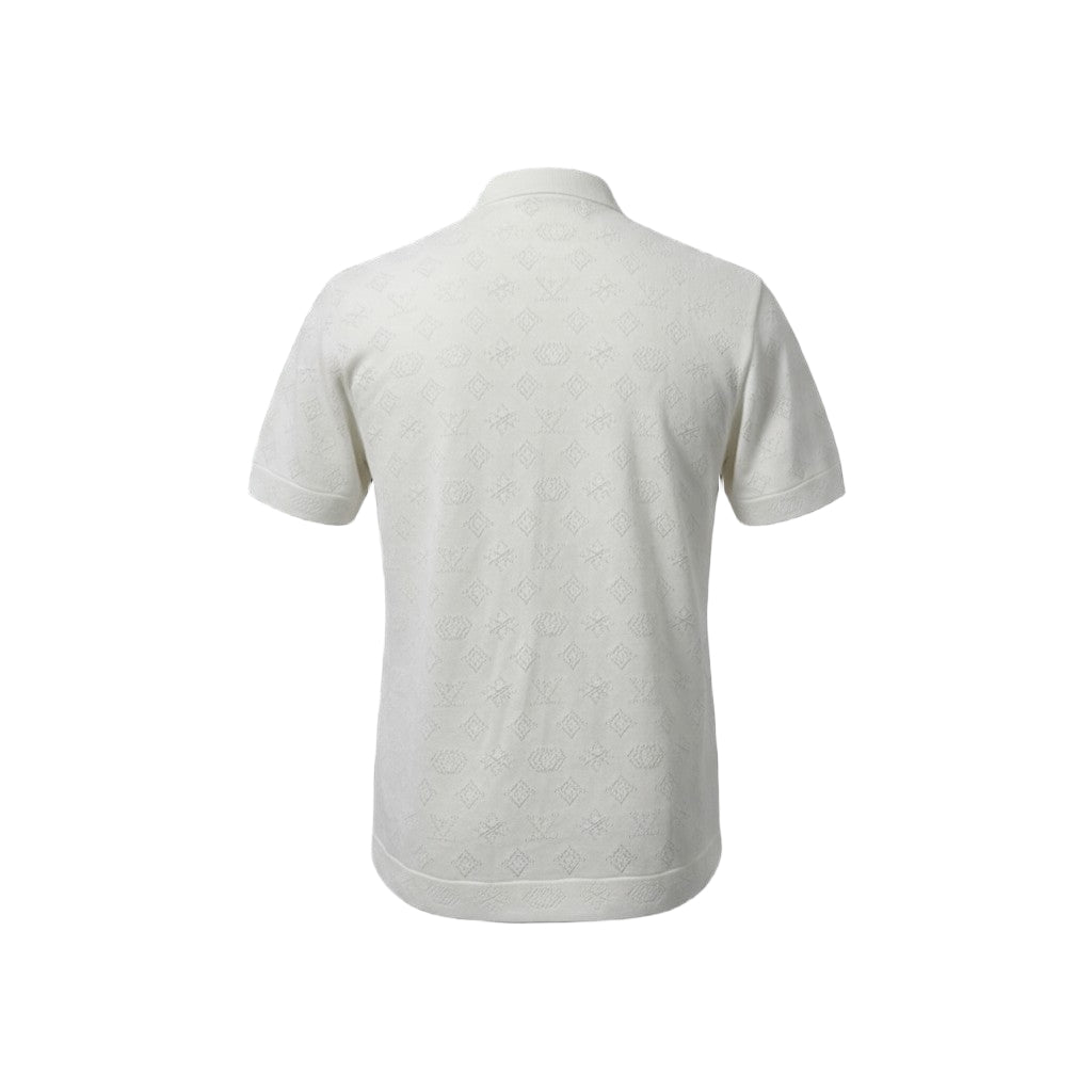 🤍 Louis Vuitton Monogram Knit Shirt – Elegant Texture, Timeless Style ✨