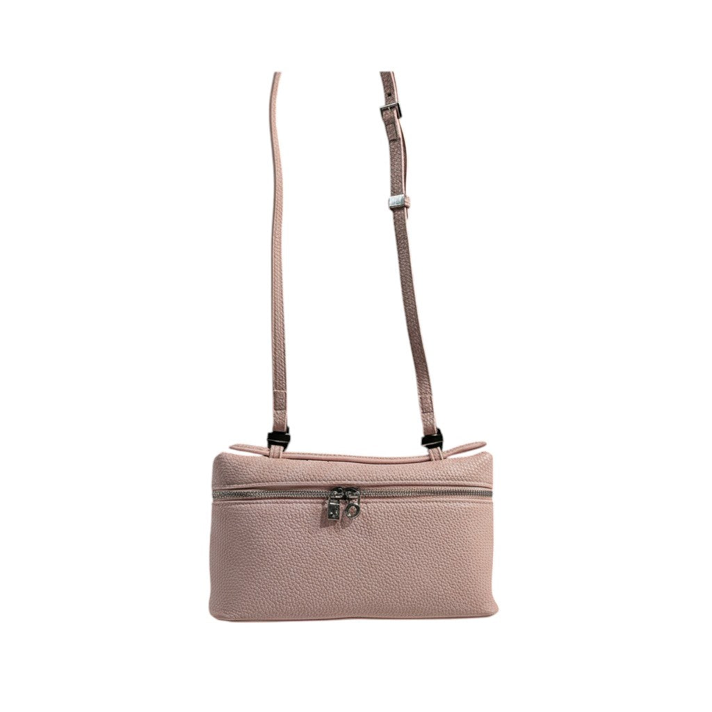 Loro Piana Taupe Leather Crossbody Bag 🤎✨ | Elegant Structured Shoulder Purse