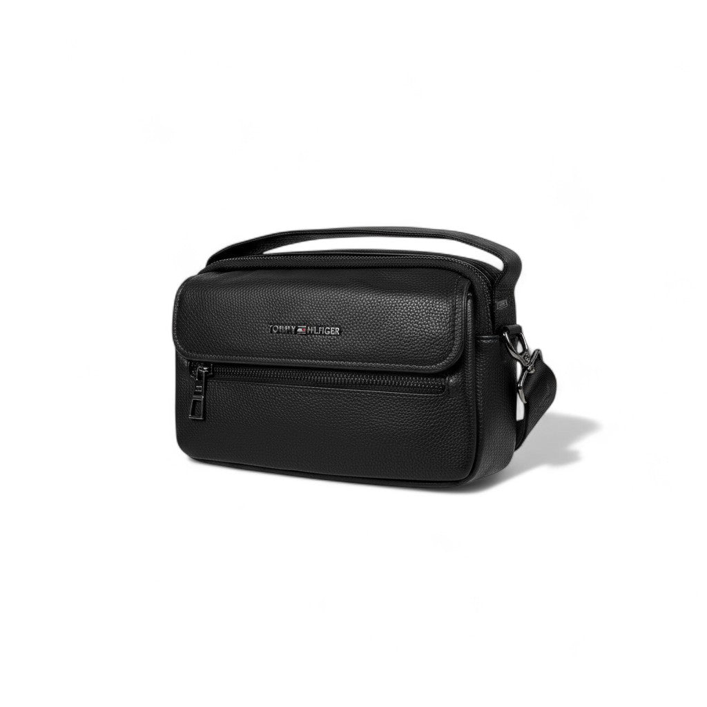 Tommy Hilfiger Black Leather Crossbody Bag 🕶️ | Minimalist Luxury for Everyday Style