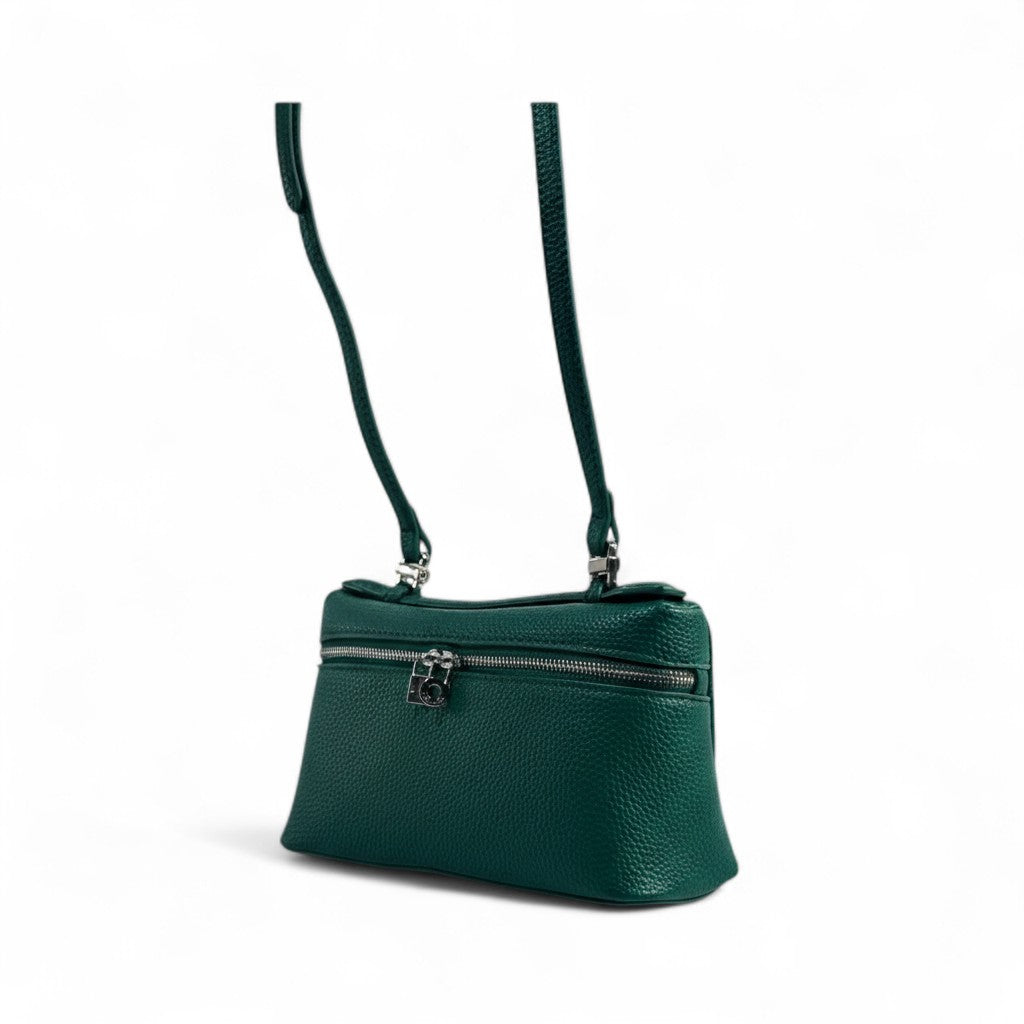 Loro Piana Green Leather Crossbody Bag 💚✨ | Luxury Structured Shoulder Purse