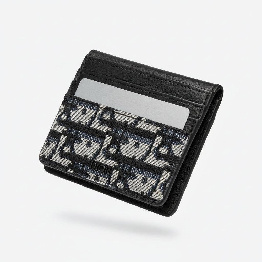 Dior Oblique Slim Card Holder – Iconic Pattern Luxury Wallet 🖤✨