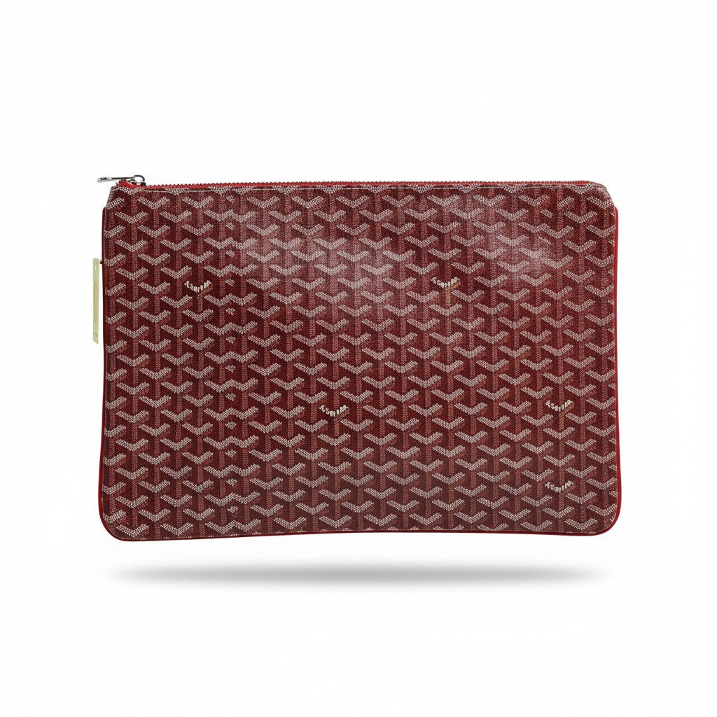 Goyard Red Monogram Pouch ❤️✨ | Luxury Unisex Designer Clutch Bag