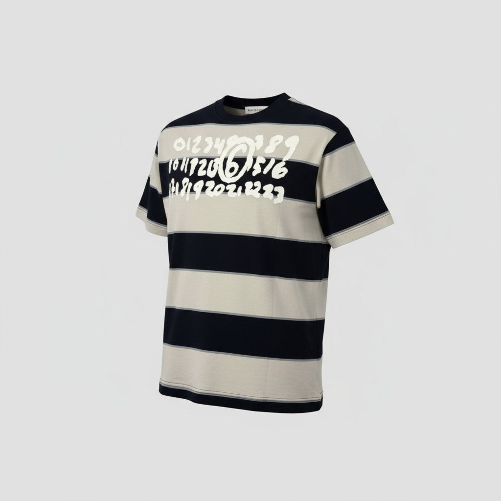 🖤 MM6 Maison Margiela Striped Tee – Bold, Graphic, Parisian Cool 🎨