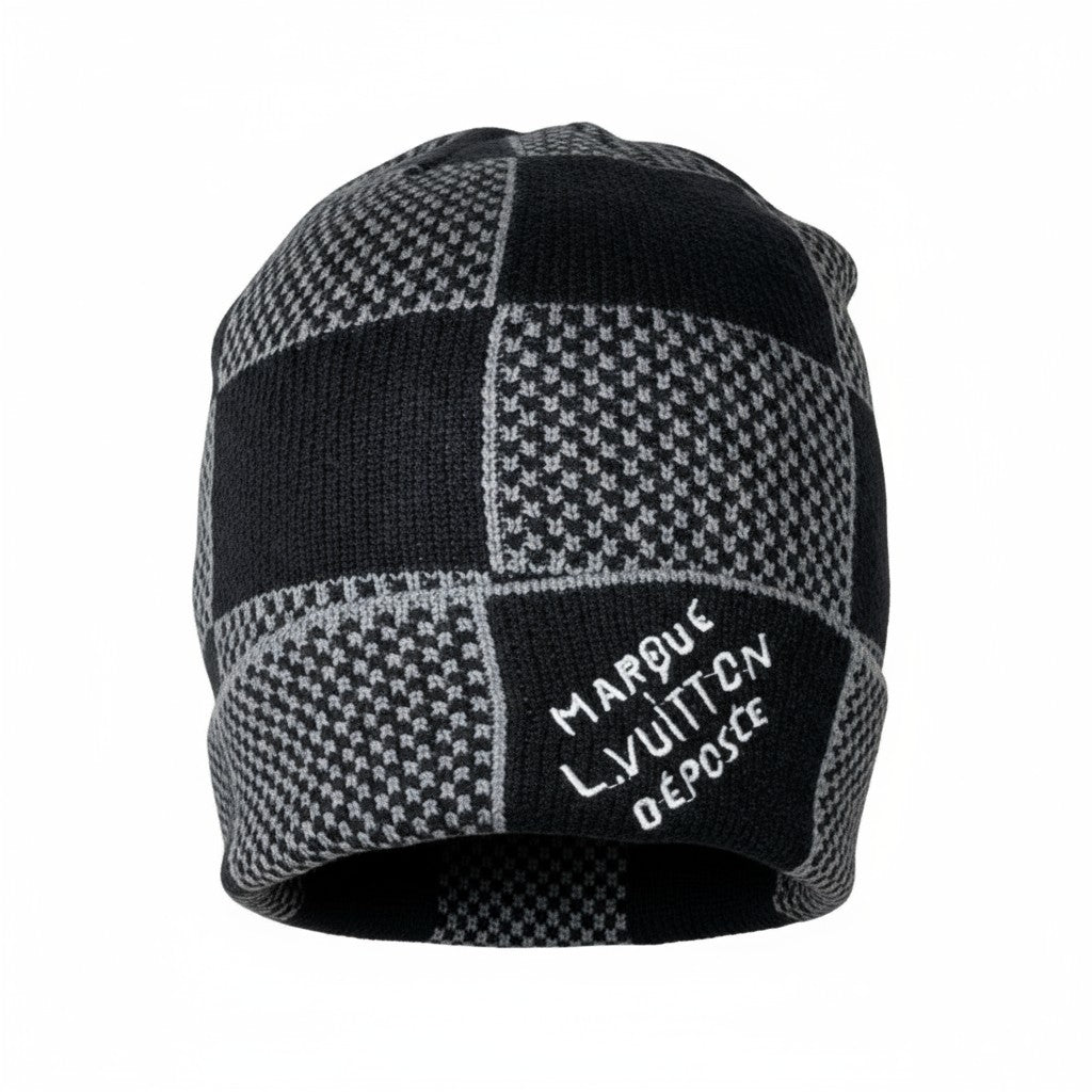 🖤 Louis Vuitton Patchwork Beanie | Black Wool Blend