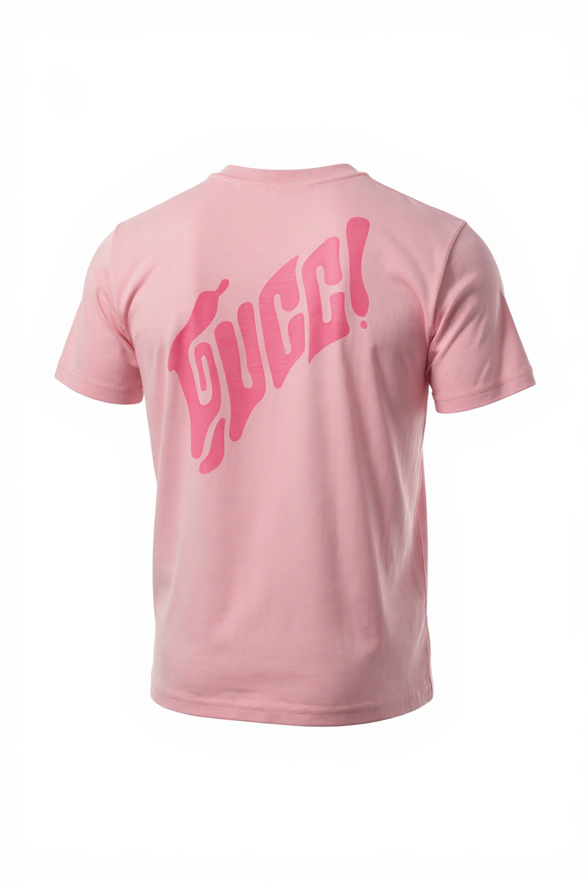🎀 GUCCI Pink Graphic Logo Tee – Bold, Playful, Iconic! 💖