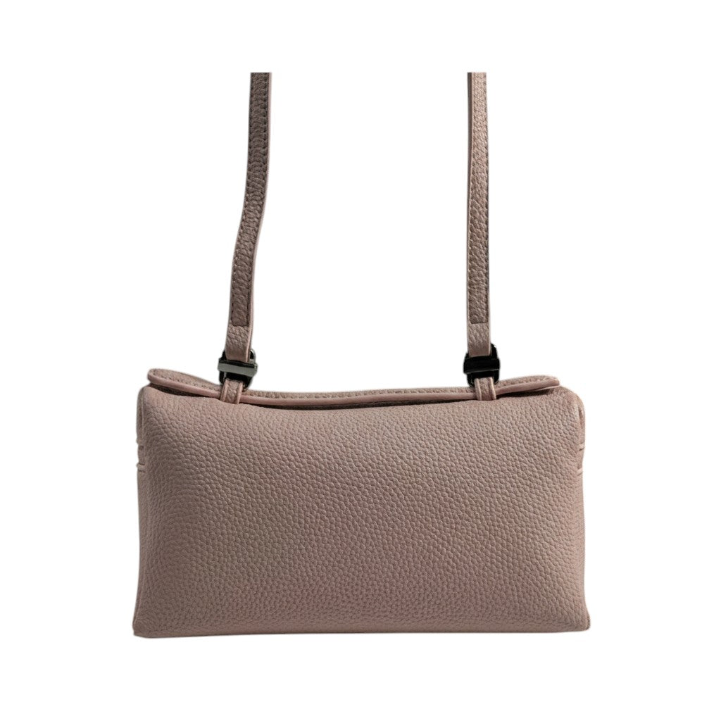 Loro Piana Taupe Leather Crossbody Bag 🤎✨ | Elegant Structured Shoulder Purse