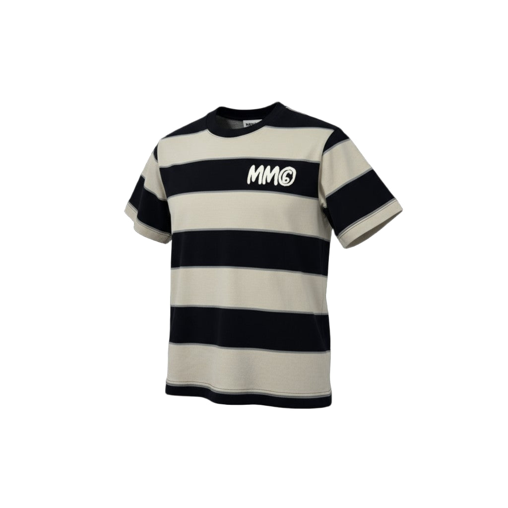 🖤 MM6 Maison Margiela Striped Tee – Bold, Graphic, Parisian Cool 🎨
