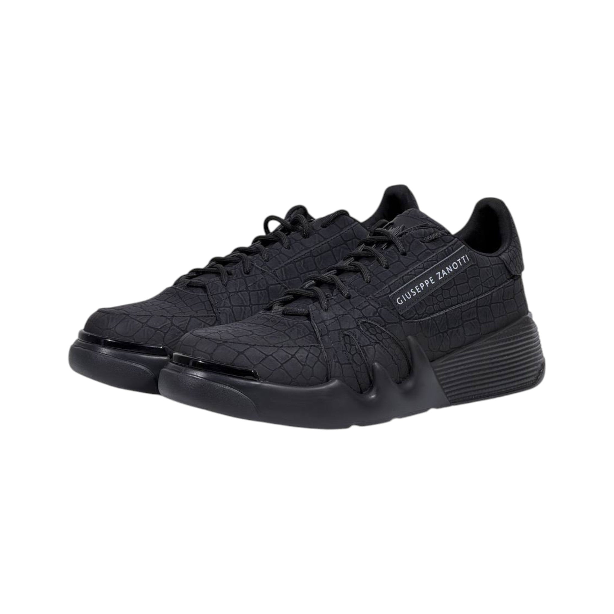 🖤 Giuseppe Zanotti Croc-Texture Luxury Sneakers 👟🔥 - MASTERPIECE