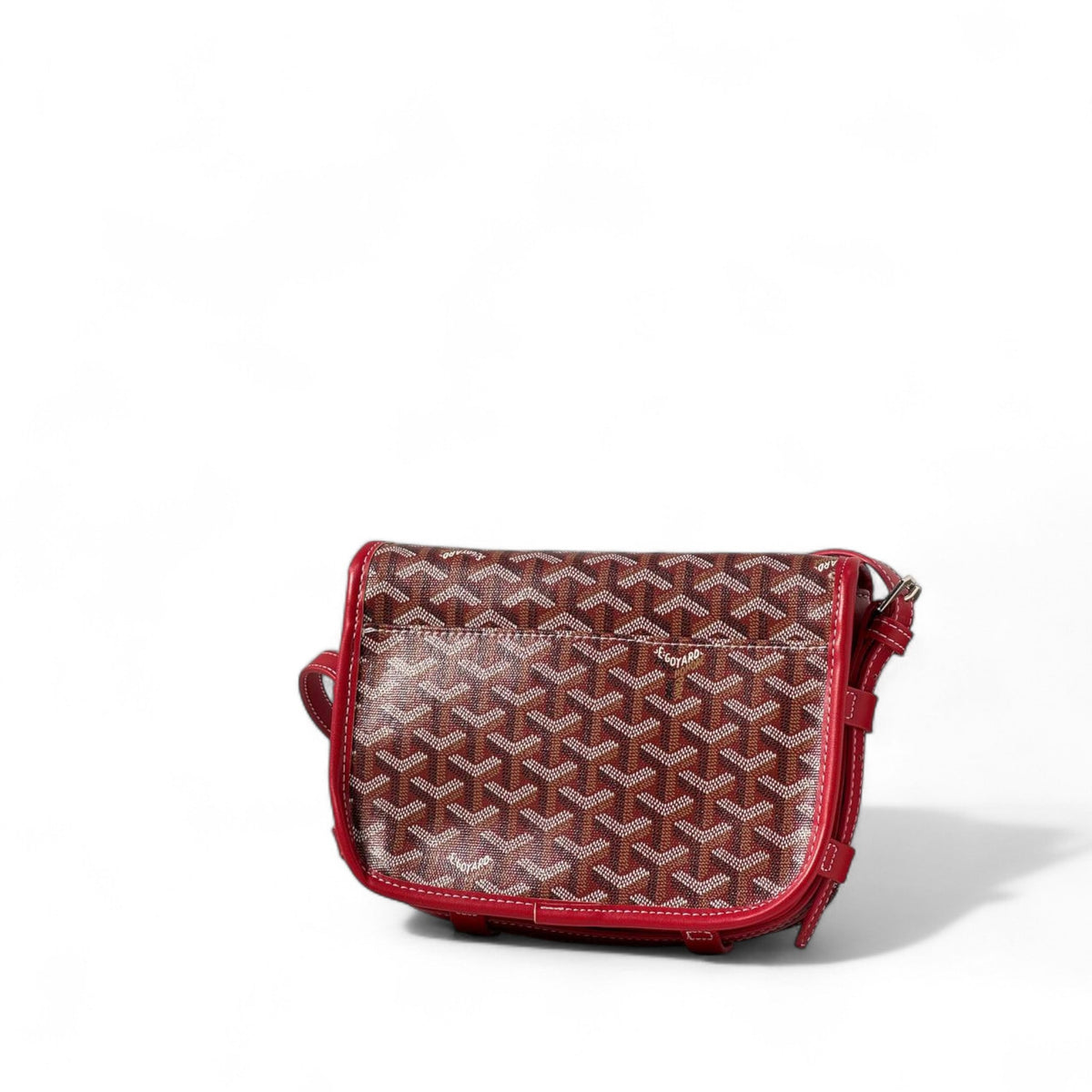 Goyard Red Buckle Flap Bag — Burgundy - MASTERPIECE