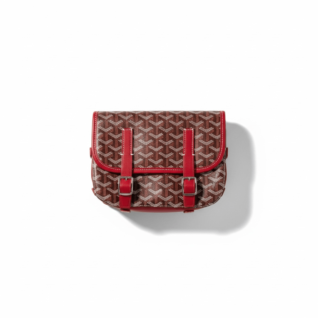 Goyard Red Buckle Flap Bag — Burgundy - MASTERPIECE