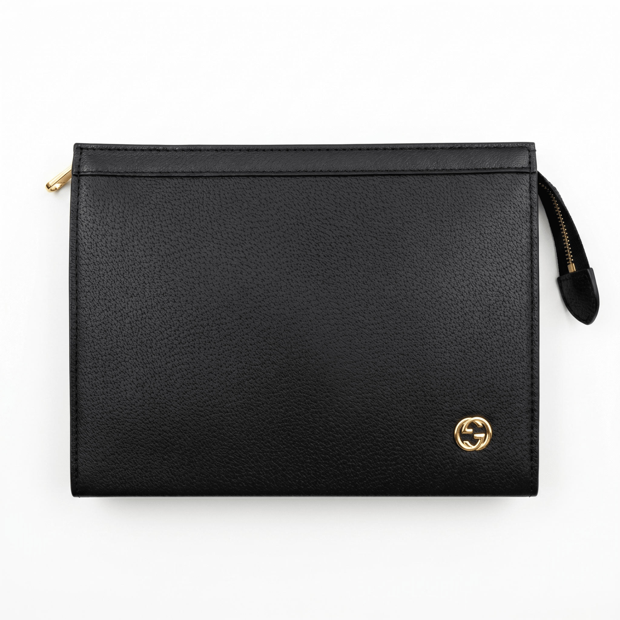 Gucci Black Leather Interlocking G Clutch Bag 🖤✨💼🔥 - MASTERPIECE