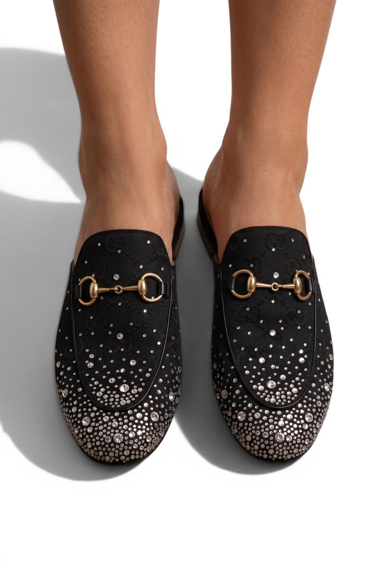 GUCCI Crystal Horsebit Mules 🖤✨ | Glam Statement Luxury - MASTERPIECE