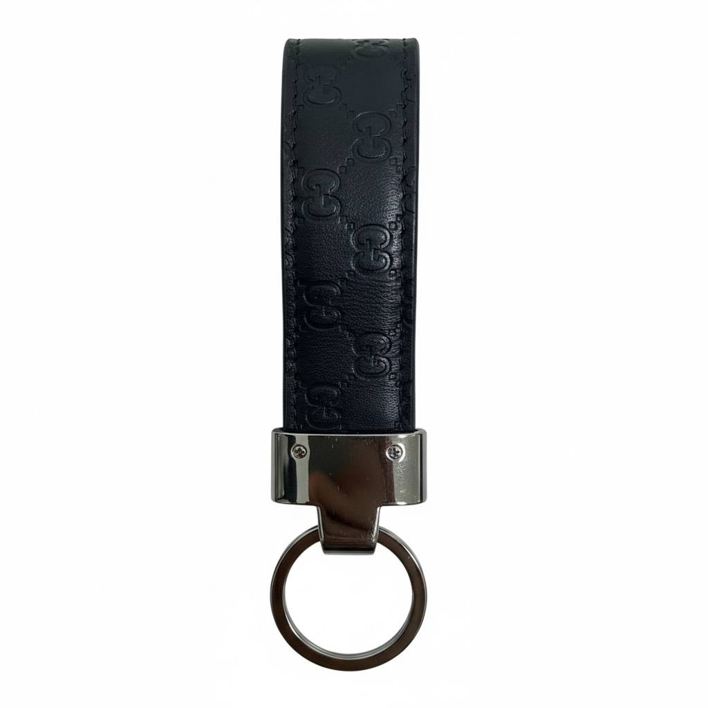 Gucci GG Embossed Leather Wallet, Card Holder & Key Ring Set — Black - MASTERPIECE