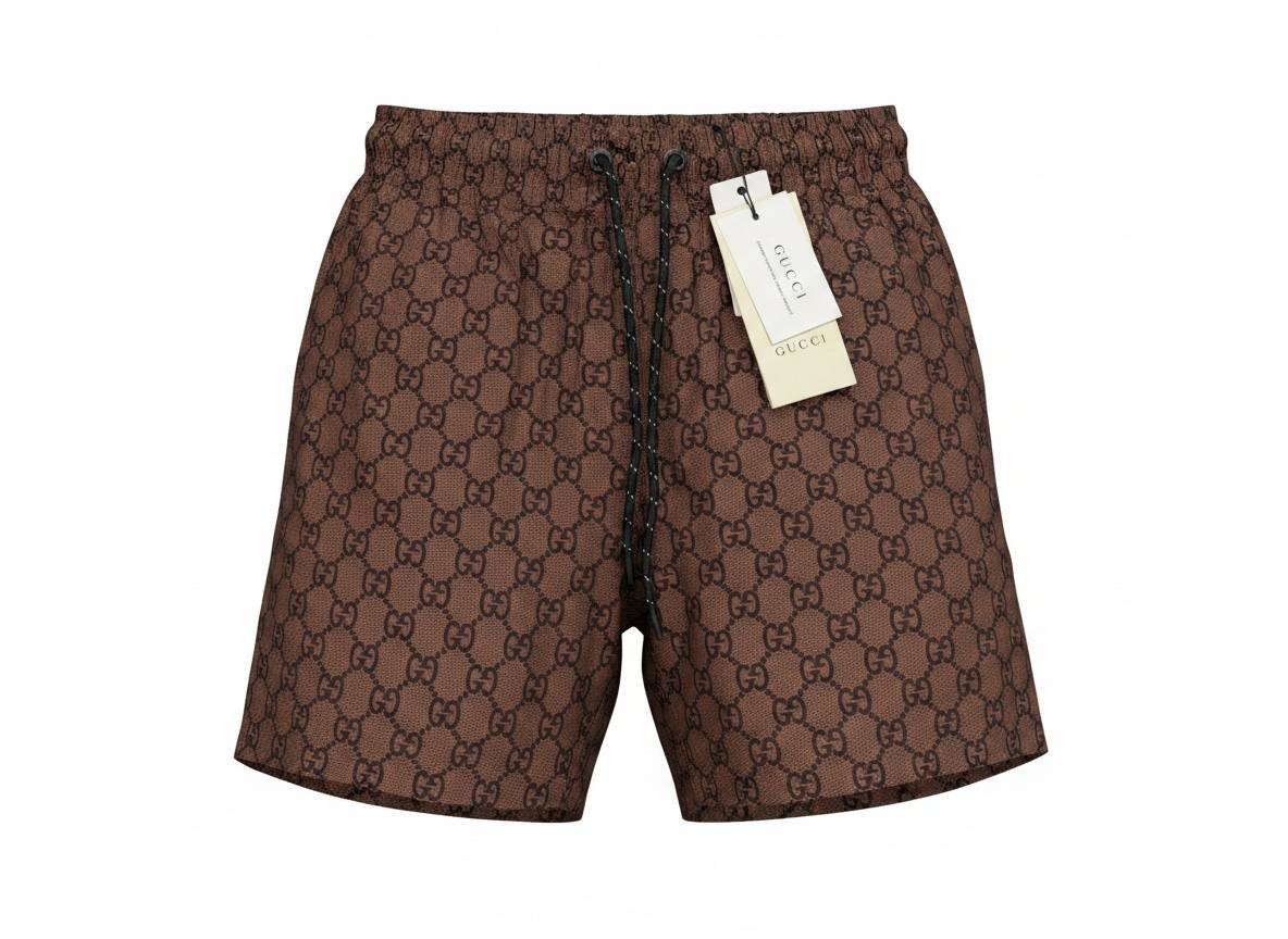 Gucci GG Monogram Swim Shorts 🤎 | Classic Brown Luxury Beachwear - MASTERPIECE