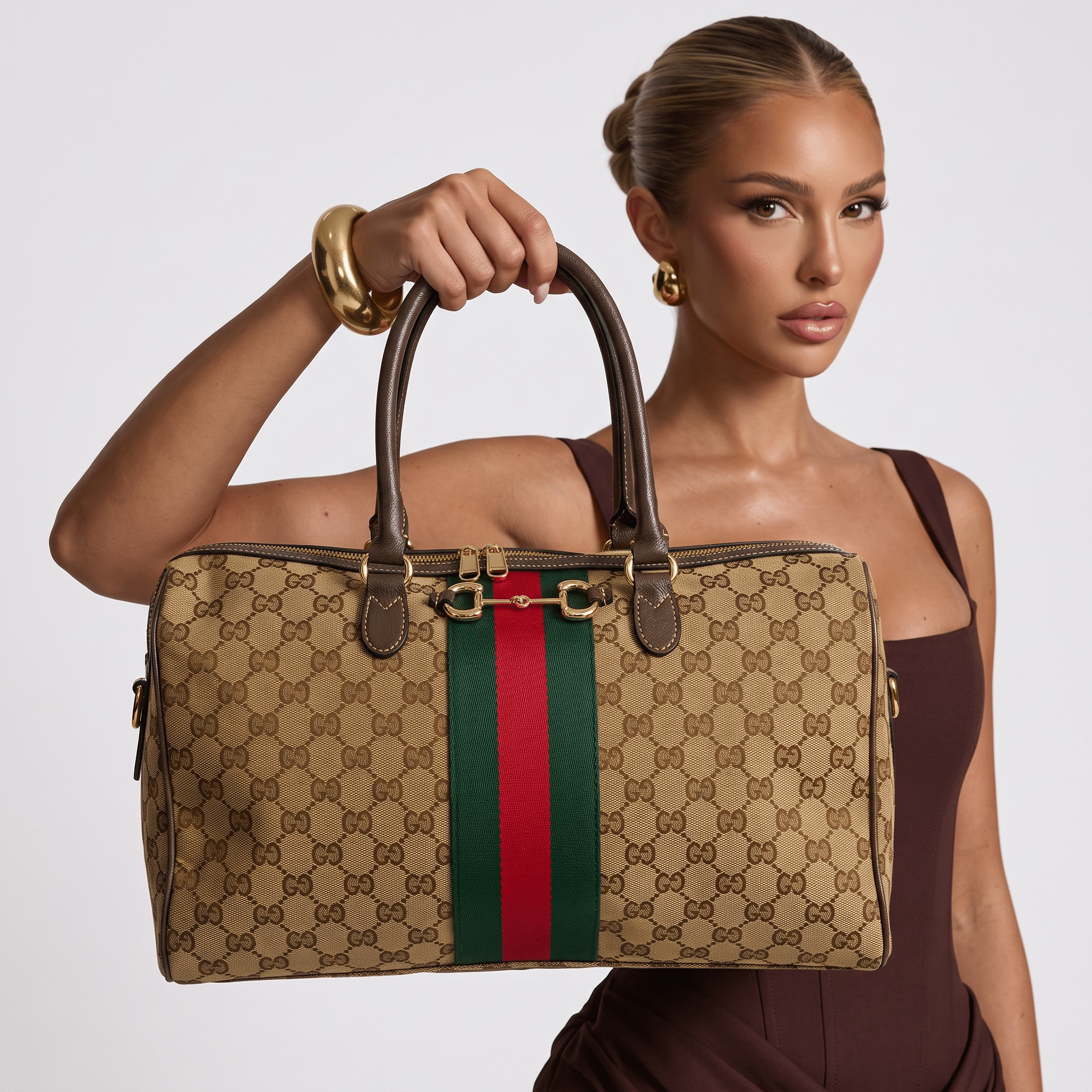 👜 Gucci GG Supreme Web Boston Travel Bag - MASTERPIECE