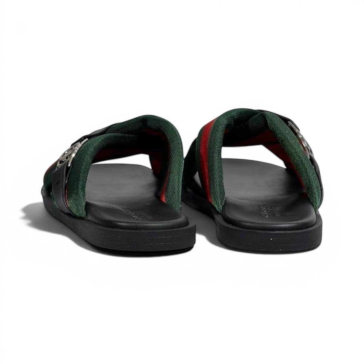 Gucci Green & Red Cross Strap SLIDE– Luxury Designer Summer Slides 💚❤️✨ - MASTERPIECE