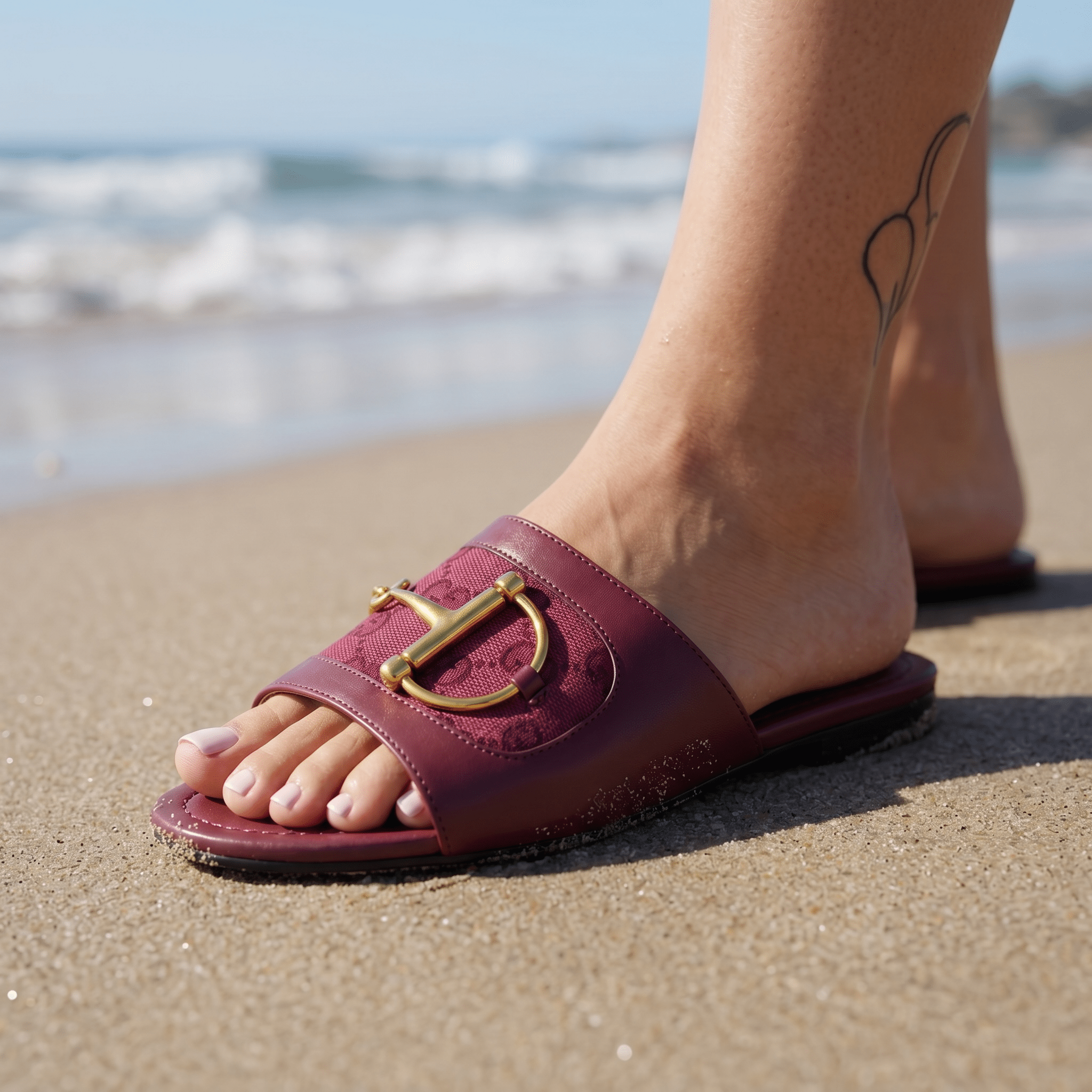 Gucci Horsebit burgundy Slides 💗✨ - MASTERPIECE