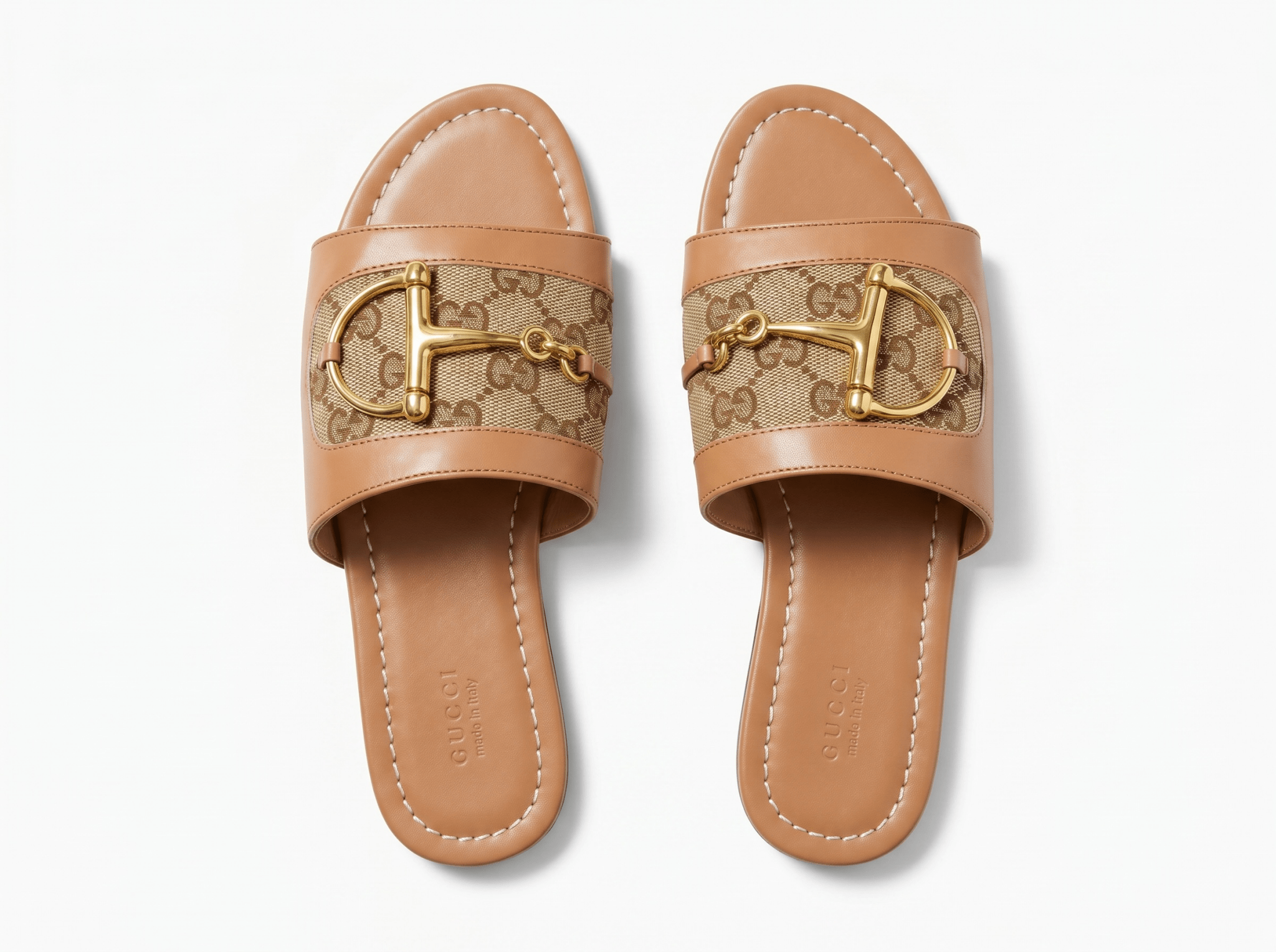 Gucci Horsebit Canvas Slides 🤎✨ - MASTERPIECE