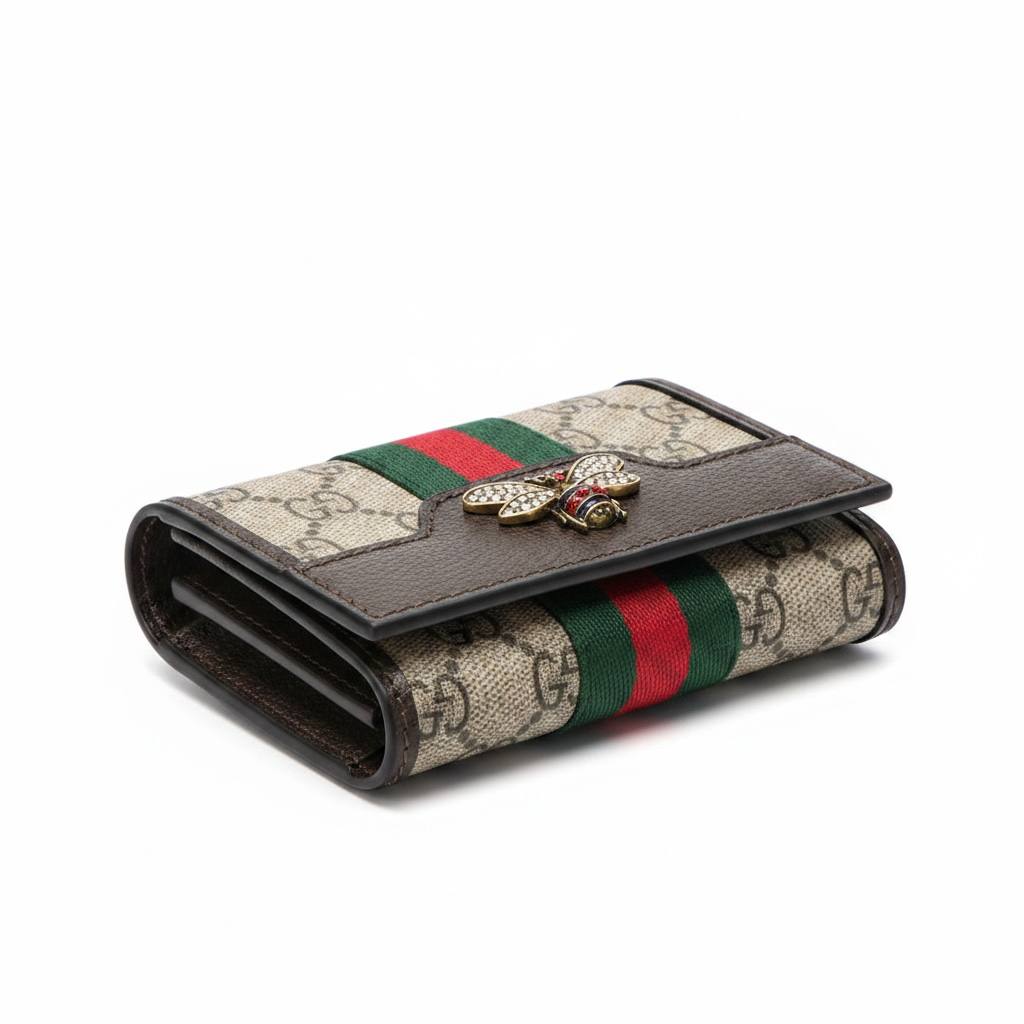 Gucci Inspired GG Bee Wallet 🐝✨ Luxury Monogram Compact Women’s Wallet - MASTERPIECE